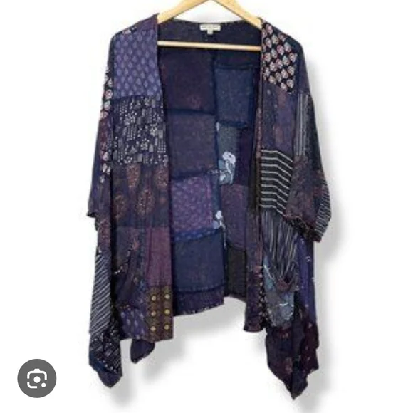 EARTHBOUND Multicolor Patchwork Kimono - Picture 1 of 4